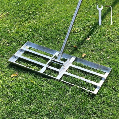 leveling box steel pole|SurmountWay Lawn Leveling Rake, 45X10inch Lawn Leveler .